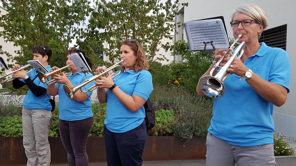 Vier Frauen vom Trompetenregister.