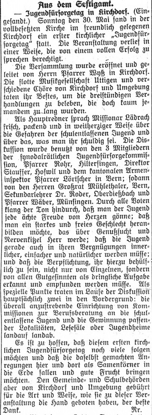 Geschäftsblatt für den oberen Teil des Kantons Bern, Band 62, Nummer 66, 3. Juni 1915