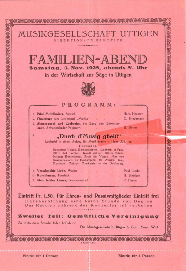 1928.11.03 Programm Familien Abend