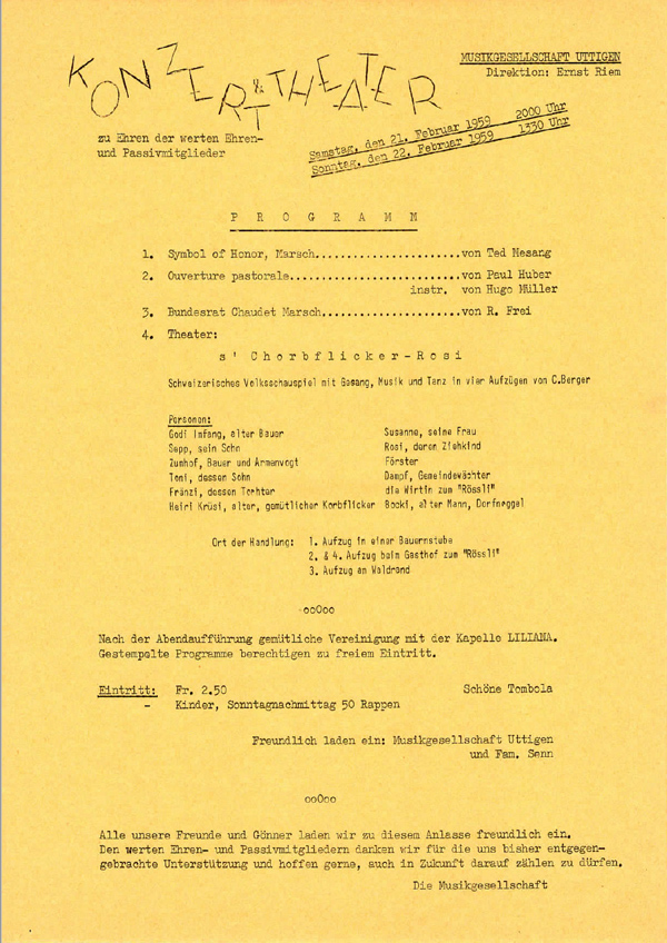 1959.02.21 Flyer Konzert und Theater