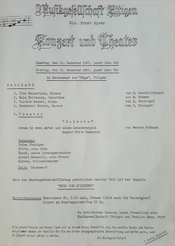 1965.12.11 Programm Konzert und Theater