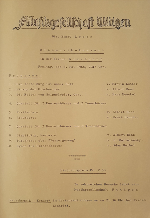 1968.05.03 Programm Kirchenkonzert