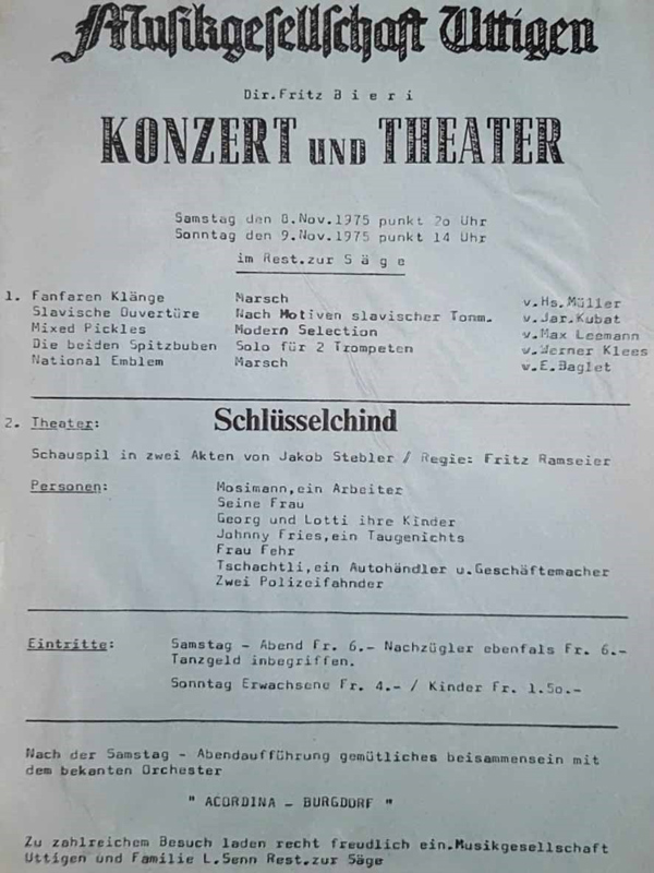 1975.11.08 Flyer Konzert und Theater