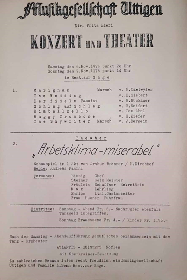 1976.11.06 Flyer Konzert und Theater