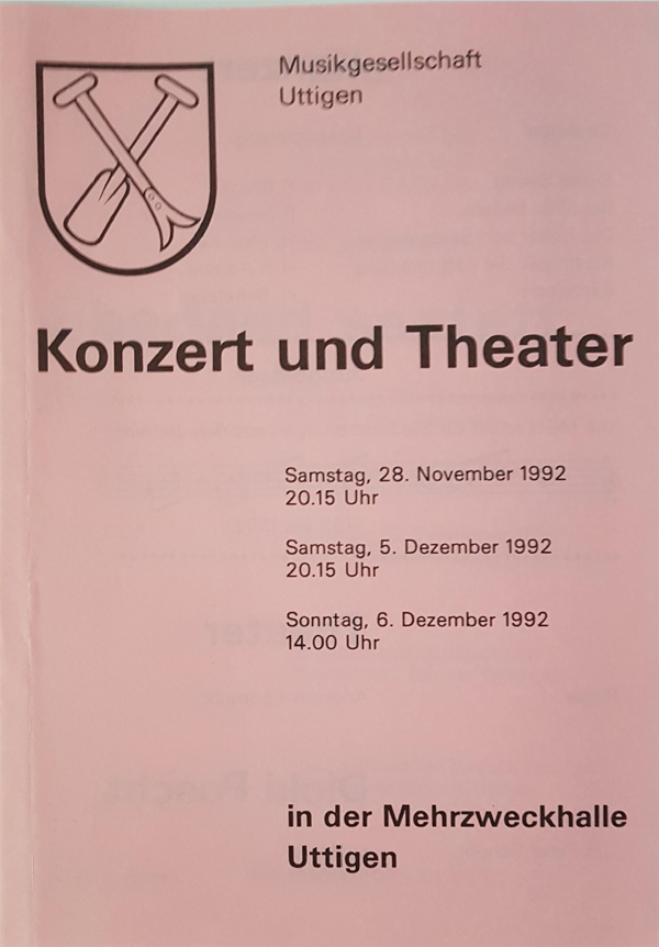 1992.11.28 Programm Konzert und Theater