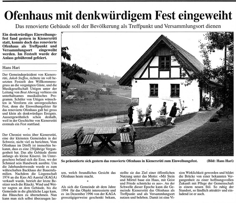 Thuner Tagblatt, Band 121, Nummer 125, 2. Juni 1997