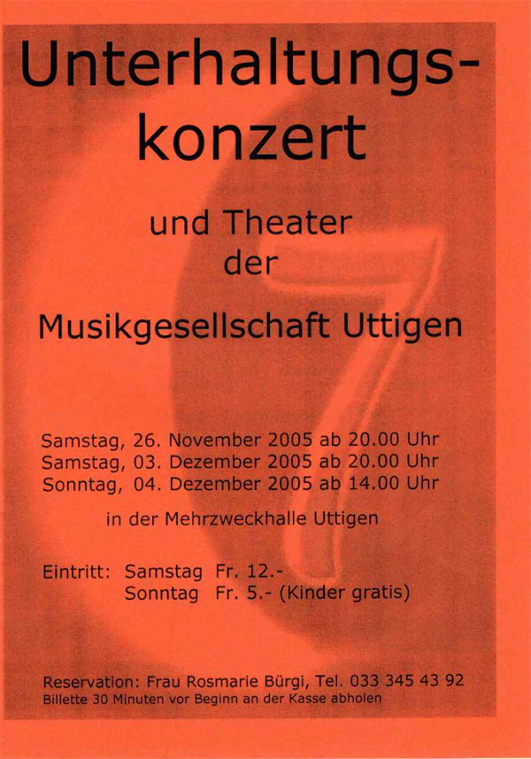 2005.11.26 Unterhaltungskonzert (Flyer)