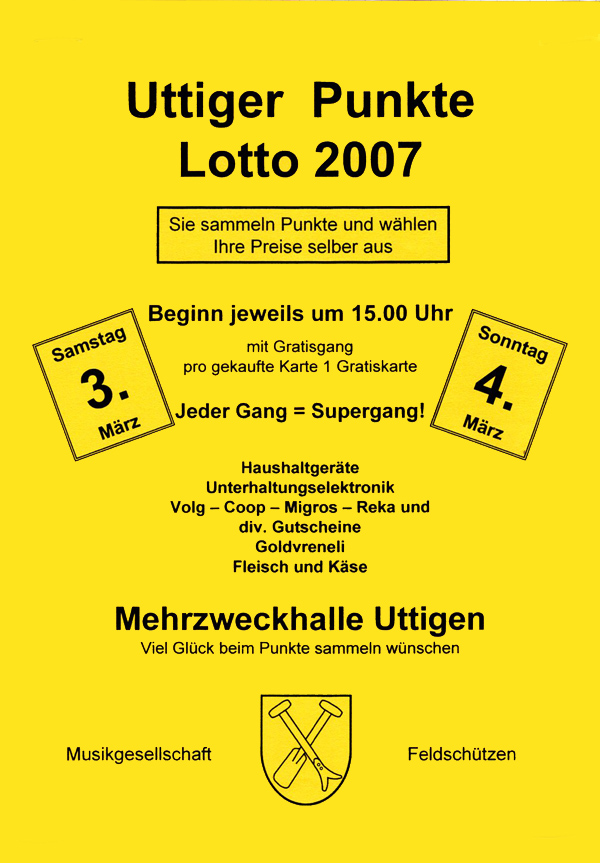 2007.03.03 Flyer Uttiger Punkte Lotto