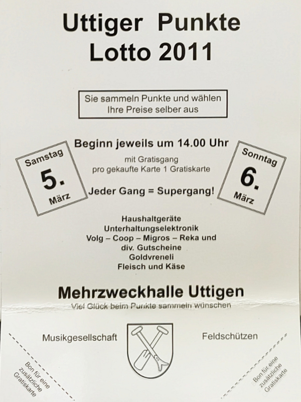 2011.03.05 Flyer Uttiger Punkte Lotto