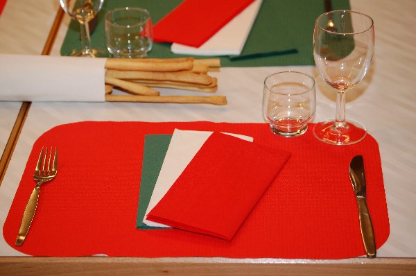 Tischset mit italienischen Farben