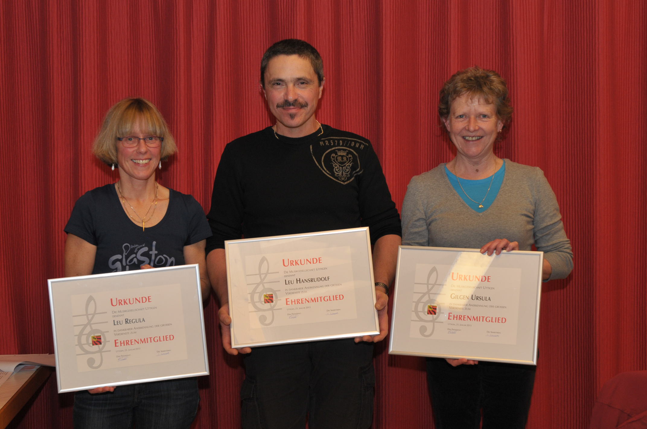 Drei neue Ehrenmitglieder.