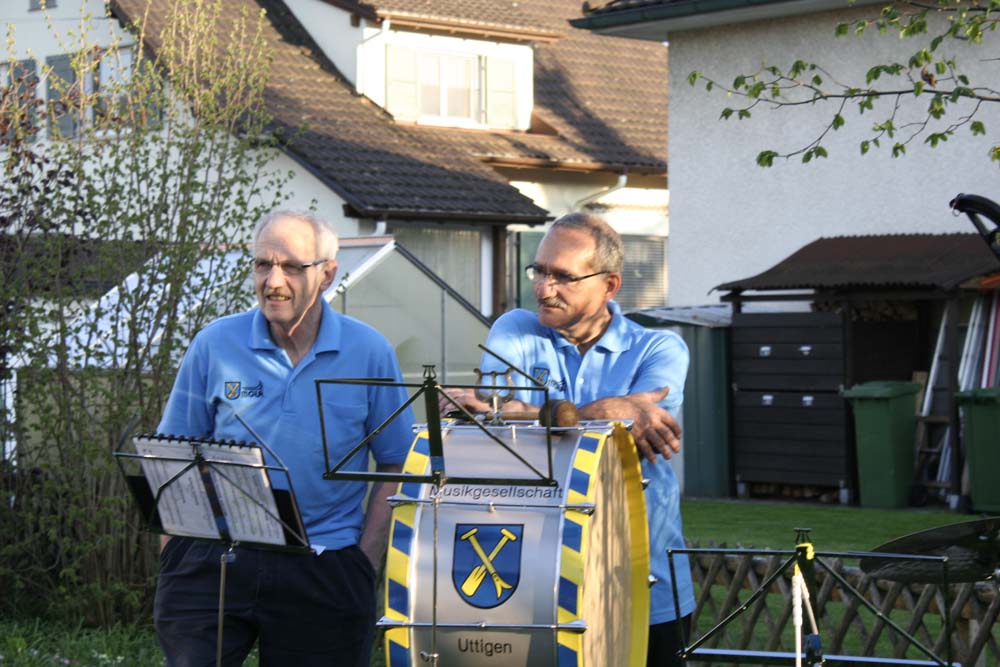 Hansruedi und Fritz bei der Pauke.